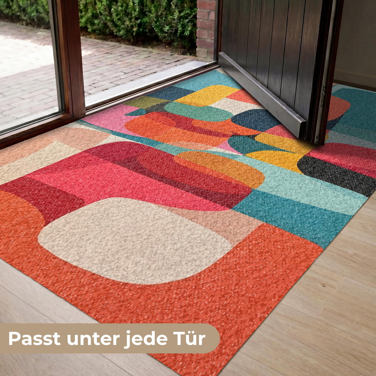 FUSSMATTE Formen - Bunt - Abstrakt - Flugzeuge Sauberlaufmatte 150x90 cm - Multicolor, Kunststoff (150/90cm) - MuchoWow