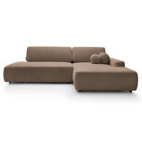 ECKSOFA 275 cm mit Schlaffunktion Orea O, Rechts, Dunkelbraun - Dunkelbraun, Holz (164/276cm) - Emporius