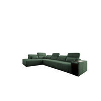 ECKSOFA L-Form Mindy XI Mit Schlaffunktion Und Verstellbarer Rückenlehne Stoff Verita Grün Links - Grün, Holz/Textil (230/350cm) - Kaiser Möbel
