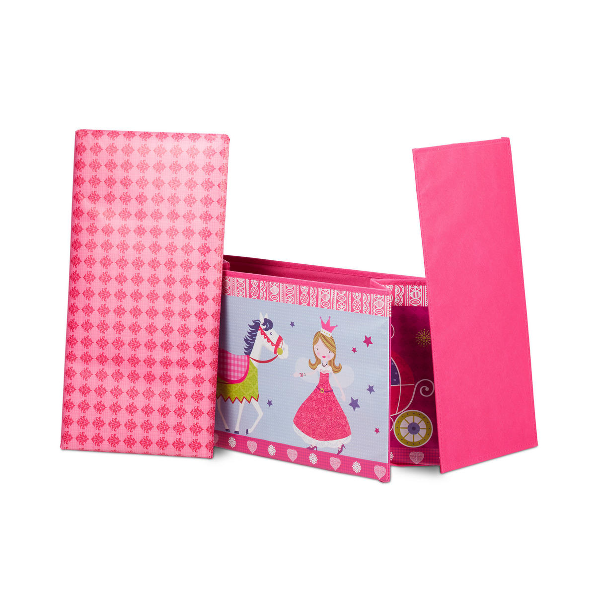 SITZBOX - Pink, Holzwerkstoff/Textil (60.5/36/30.5cm) - Relaxdays