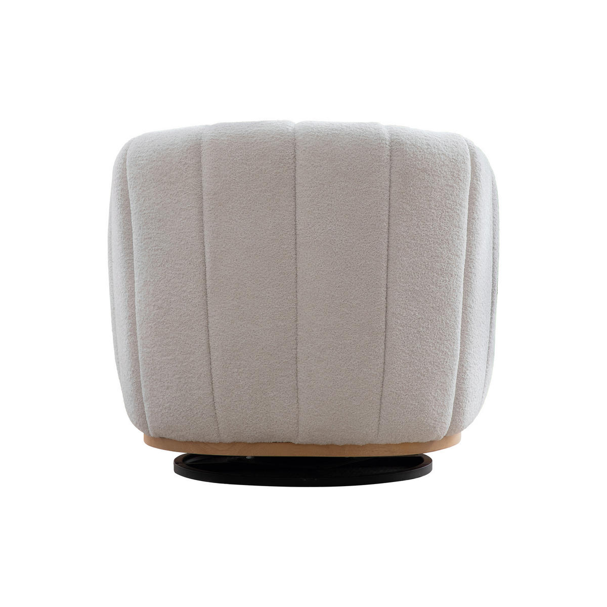 SESSEL 360° drehbar mit Chenille-Bezug, DE-42366, Elfenbein - Creme, Metall (73/75.5/81cm) - ComfortXL