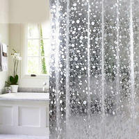 DUSCHVORHANG Weiß halbdurchsichtig 180 x 200 cm wasserdicht schimmelresistent antibakteriell Badezimmer Badewanne - Transparent, Kunststoff (180/200cm) - MCBOSON