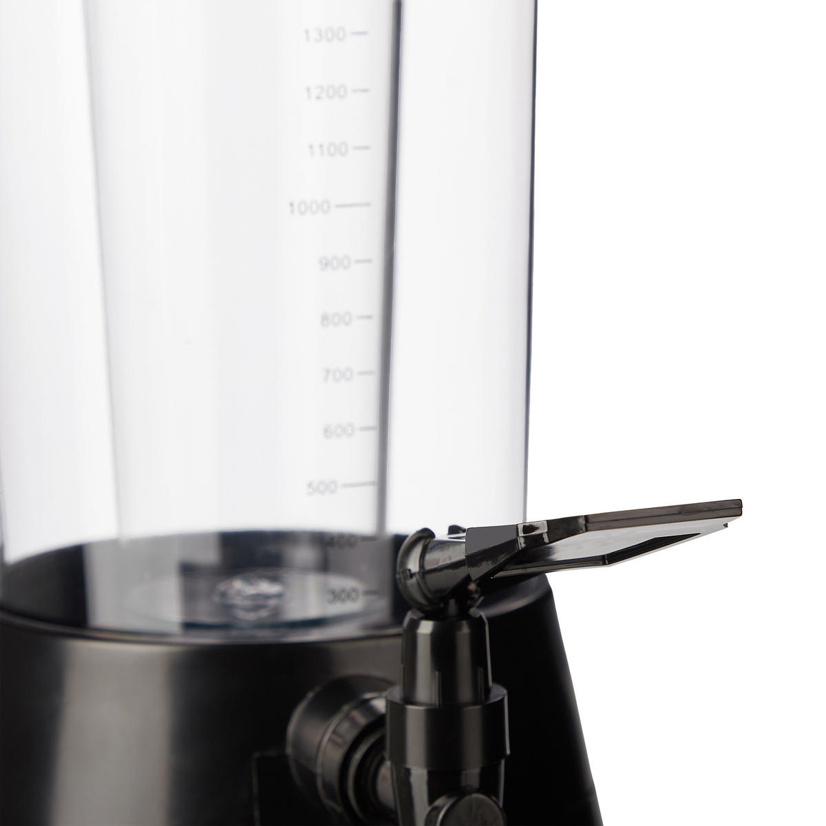 GETRÄNKESPENDER Transparent Schwarz mit Zapfhahn Eisbehälter 2,5 l - Multicolor, Kunststoff (2.5L) - Relaxdays
