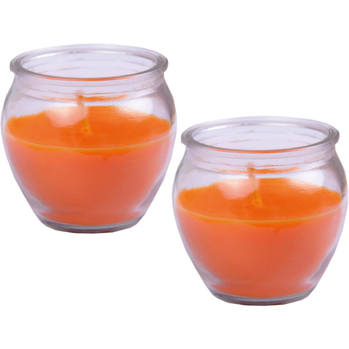 DUFTKERZEN Glas 10er-Pack Mango Sorbet - Orange, Glas (6/6cm)
