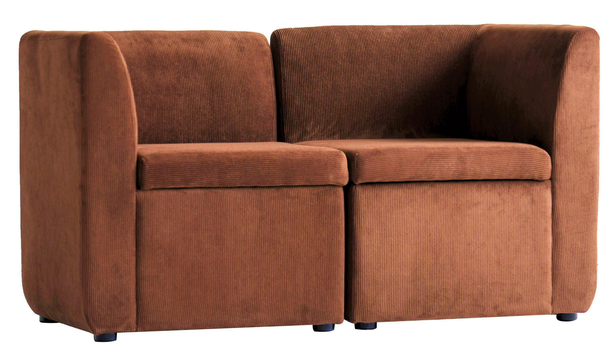 SOFA Samt Terracotta - Terracotta, Textil (120/68/60cm) - Nordlys