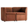 SOFA Samt Terracotta - Terracotta, Textil (120/68/60cm) - Nordlys