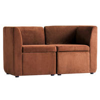 SOFA Samt Terracotta - Terracotta, Textil (120/68/60cm) - Nordlys