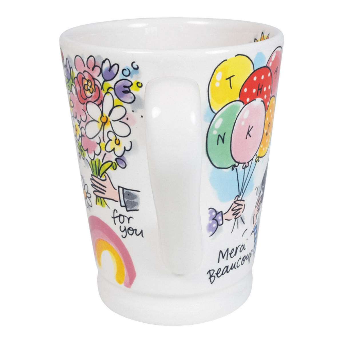 MAZAGRAN-BECHER Danke in Bunt - 500 ml - Multicolor, Keramik (0.5L) - Blond Amsterdam
