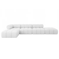 ECKSOFA modulares Sofa Kerru-L2 - 380x190x70 cm Weiß Bouclé - Weiß, Holzwerkstoff/Textil (380/190cm) - ALTDECOR