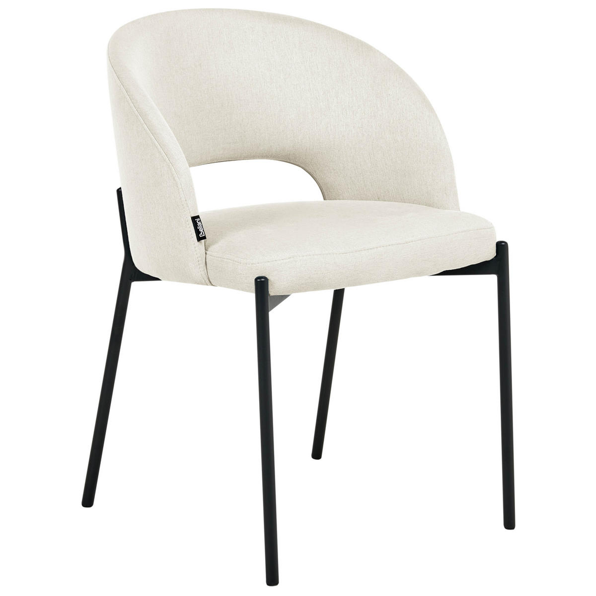 JÍDELNÍ ŽIDLE sada 2 ks Látka Světle béžová Penny - béžová, textil (46/76/50cm) - Beliani