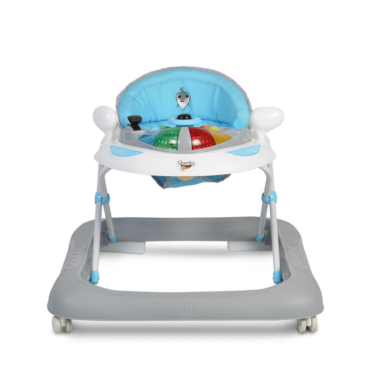 LAUFHILFE Sharky blau höhenverstellbar, Spielcenter mit Musik, Licht - Blau, Kunststoff (64/55/68cm) - Moni