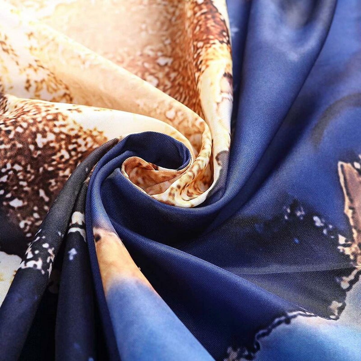DUSCHVORHANG Blau modern Luxus Kunst abstrakt zeitgenössisch Badezimmer - Multicolor, Textil (180/180cm) - MCBOSON