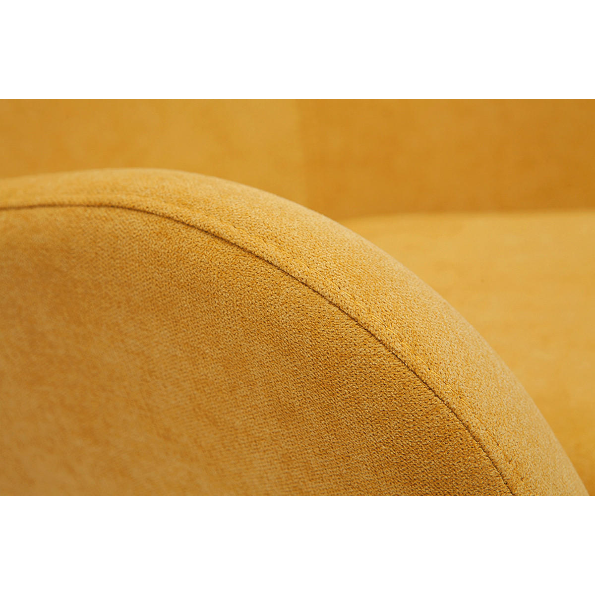 SESSEL Samt Senfgelb ESKUA - Gelb, Textil (87/105/76cm) - Miliboo