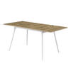 ESSTISCH LIO 120-160/80/76 cm - Weiß/Eiche Artisan, Holzwerkstoff/Metall (120/80/76cm) - B&D Home