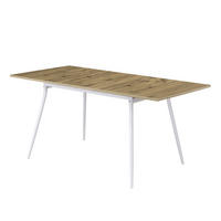 ESSTISCH LIO 120-160/80/76 cm - Weiß/Eiche Artisan, Holzwerkstoff/Metall (120/80/76cm) - B&D Home