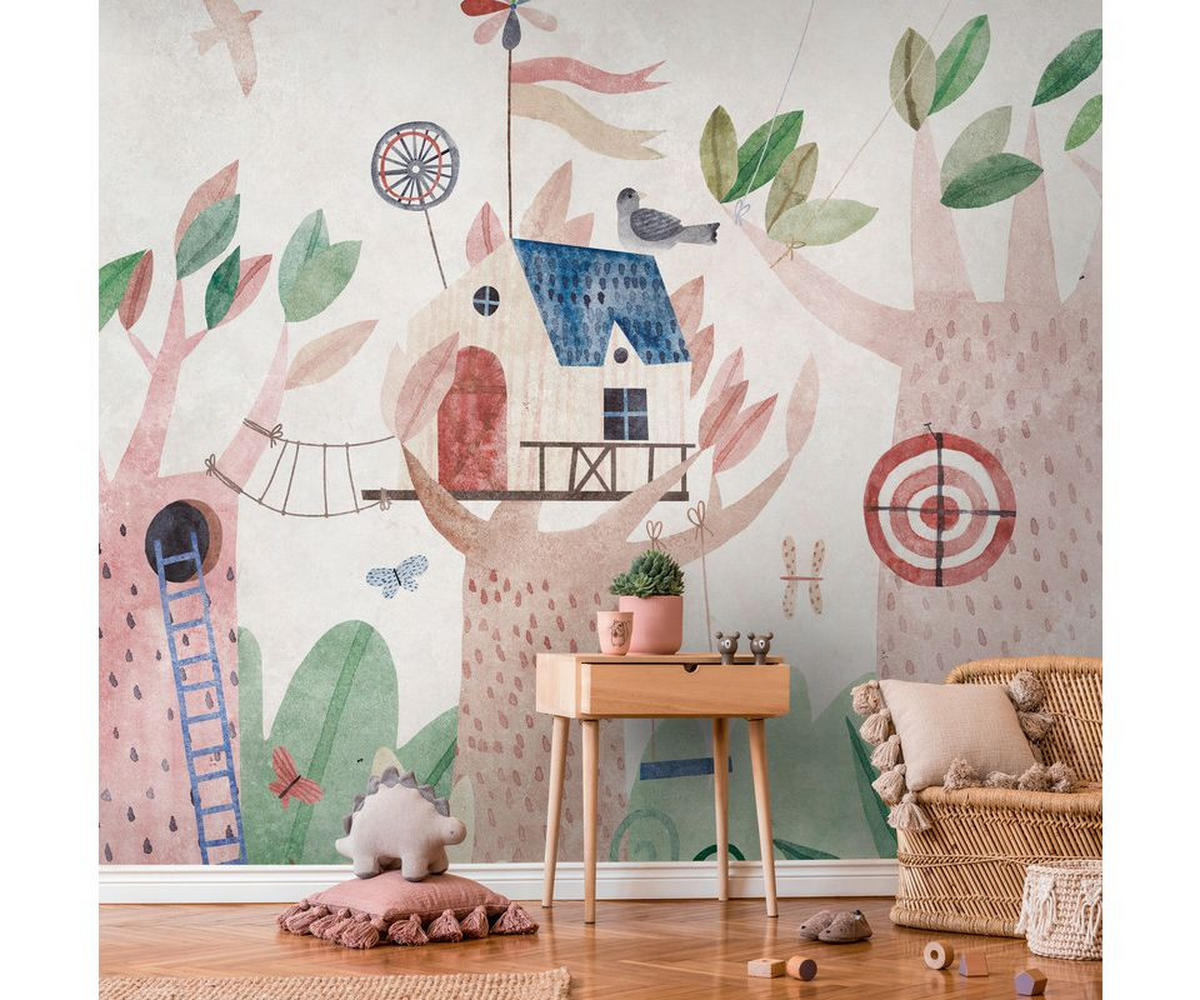 VLIESTAPETE Bunt 371/280 cm - Beige/Multicolor, Textil (371/1cm) - KUNSTLOFT