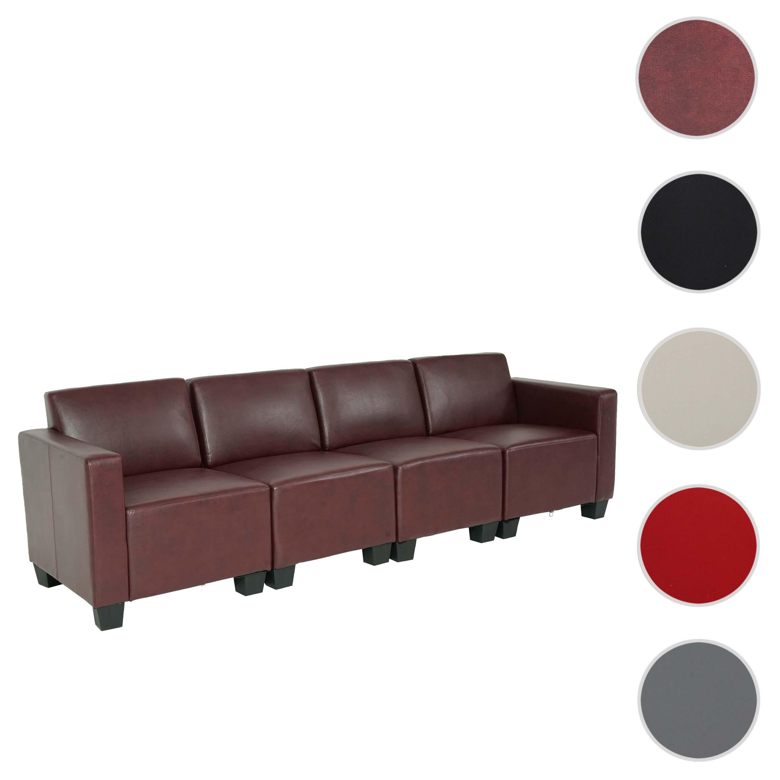 4-SITZER SOFA Rotbraun - Rotbraun, Textil (250/76/72cm) - MCW