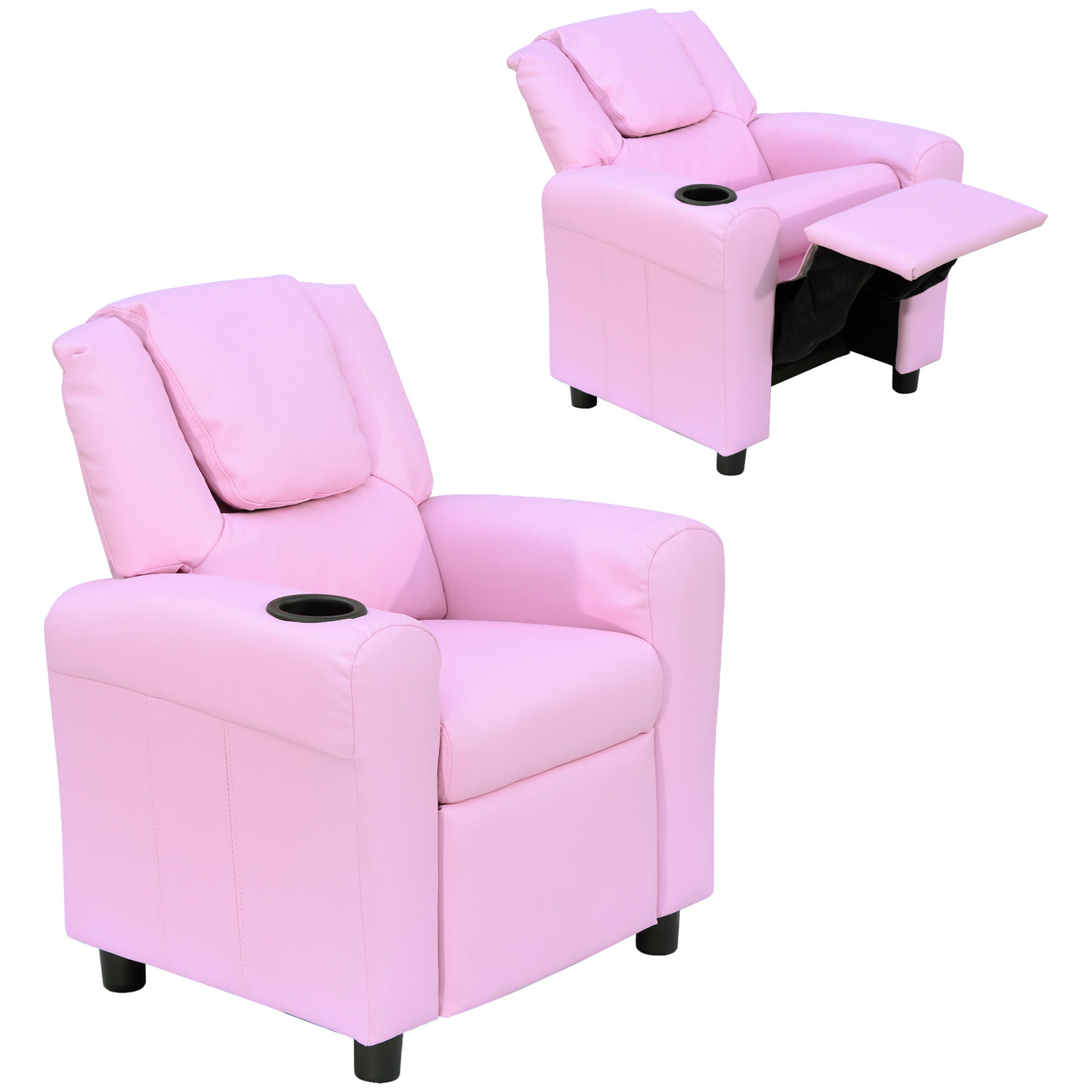 KINDERSESSEL, Rosa, Schaumstoff, Metall - Rosa, Kunststoff (56/69/62cm) - HOMCOM