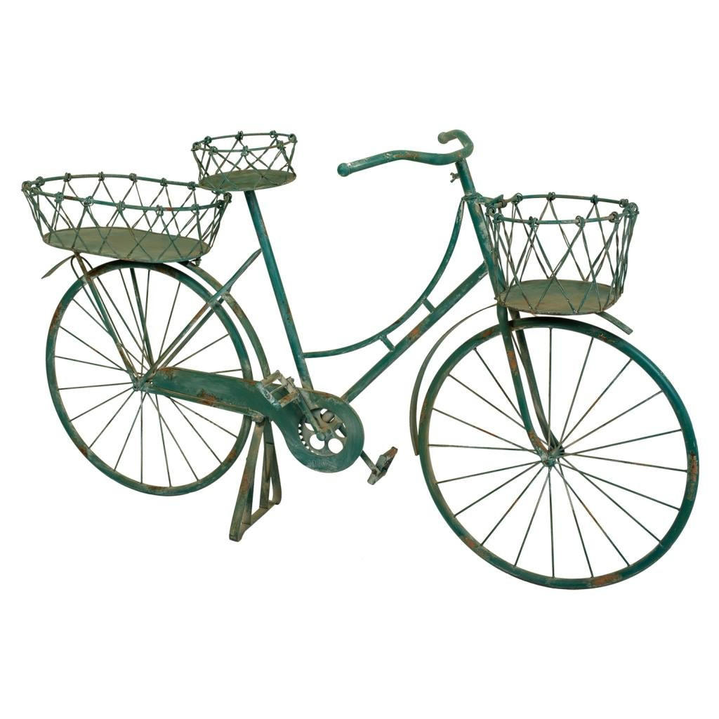 FAHRRAD metalldeko, Grün, 150x50x89 cm - Grün, Metall (150/89/50cm) - Wanderlust