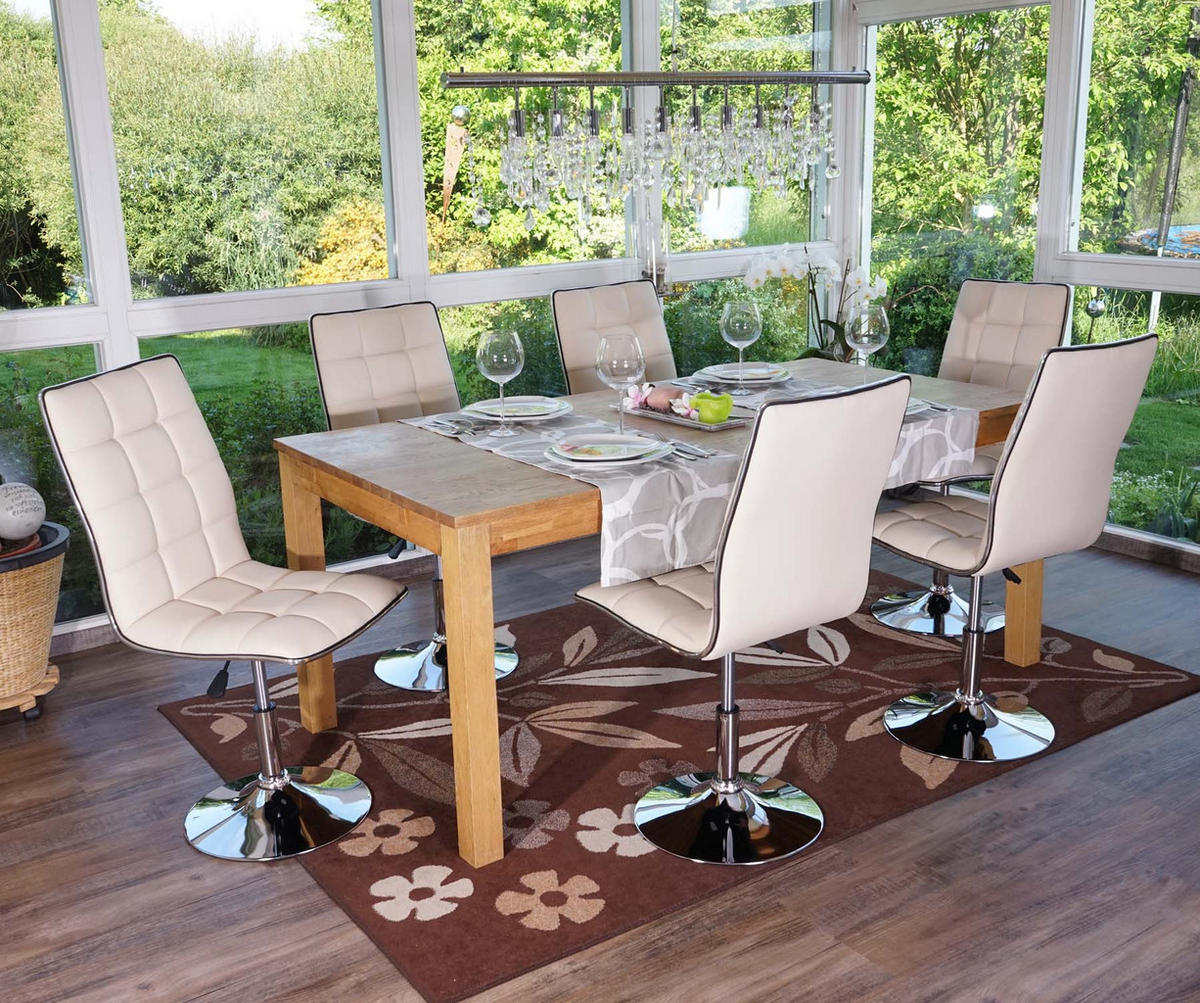 ESSZIMMERSTUHL Beige 6er-Set - Beige, Textil (43/103/54cm) - MCW