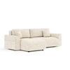 ECKSOFA MIT SCHLAFFUNKTION Bodega Creme Webstoff - Creme/Schwarz, Holz/Holzwerkstoff (235/138cm) - Maison de Reve