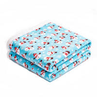 DECKE – Weihnachtsdecke – 150 x 130 cm – Blau - Blau, Textil (150/130cm)