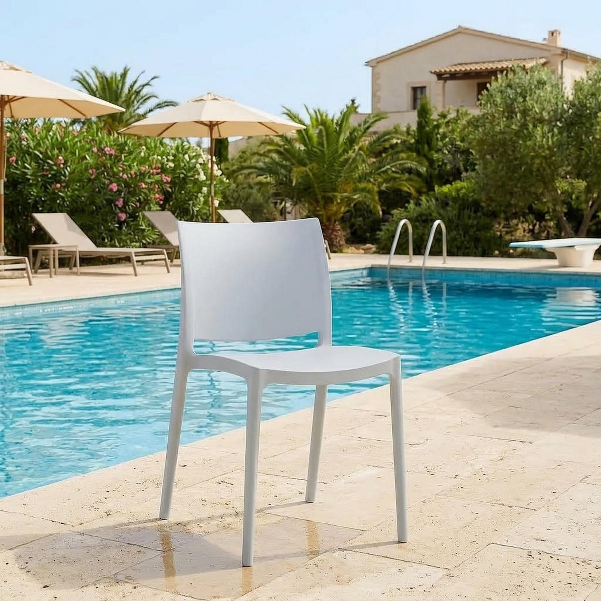 STUHL ENZO hellgrau - Hellgrau, Kunststoff (44/81/45cm) - Légia Home