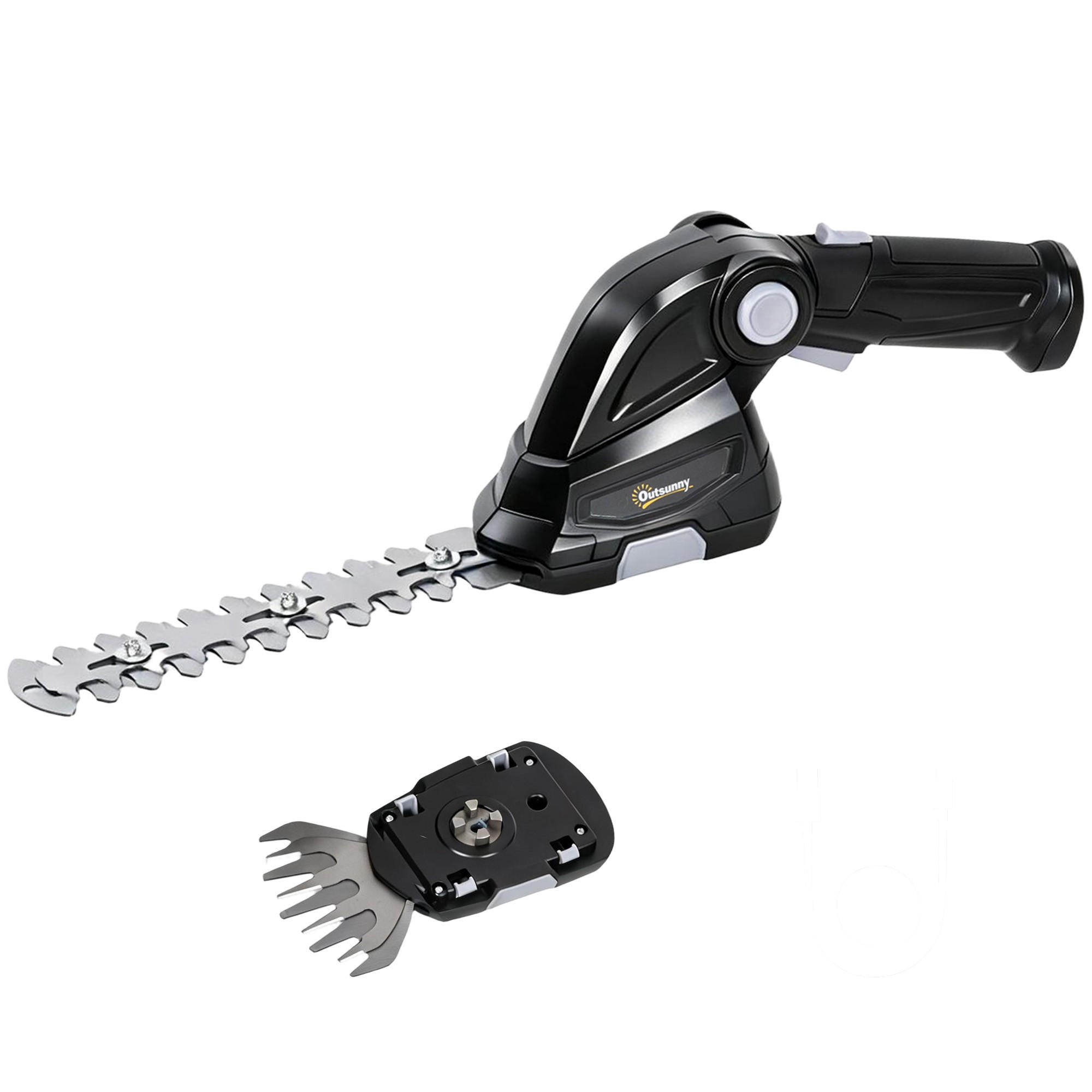 HECKENSCHERE ABS 65Mn Schwarz - Schwarz, Kunststoff (8.5/12/47cm) - Outsunny