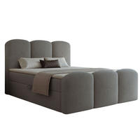 BOXBETT 140x200 VELIA Graphit - Graphitfarben, Holzwerkstoff/Textil (140/200cm) - Compleo24