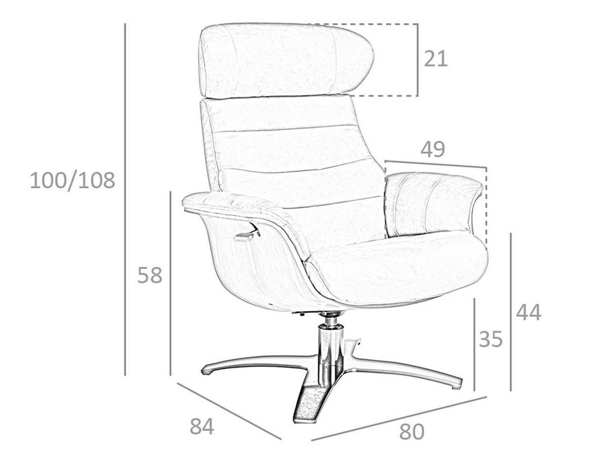 SESSEL Leder Braun und Grau 80 / 84 / 100 cm - Dunkelgrau/Braun, Leder (80/100/84cm) - ANGEL CERDA