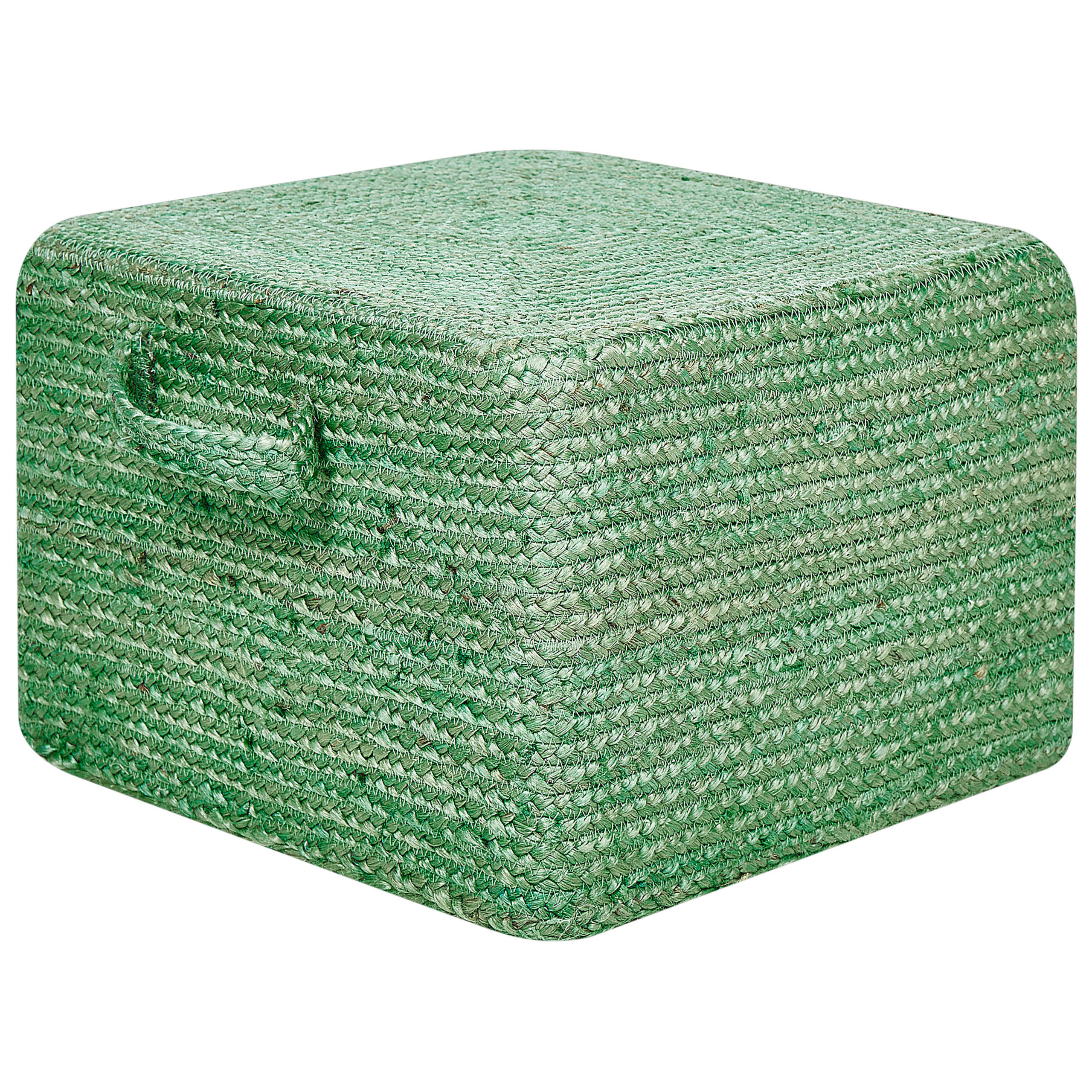 POUF Dhadar 45/45/30 cm - Grün, Naturmaterialen (45/30/45cm) - Beliani