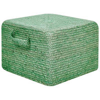 POUF Dhadar 45/45/30 cm - Grün, Naturmaterialen (45/30/45cm) - Beliani