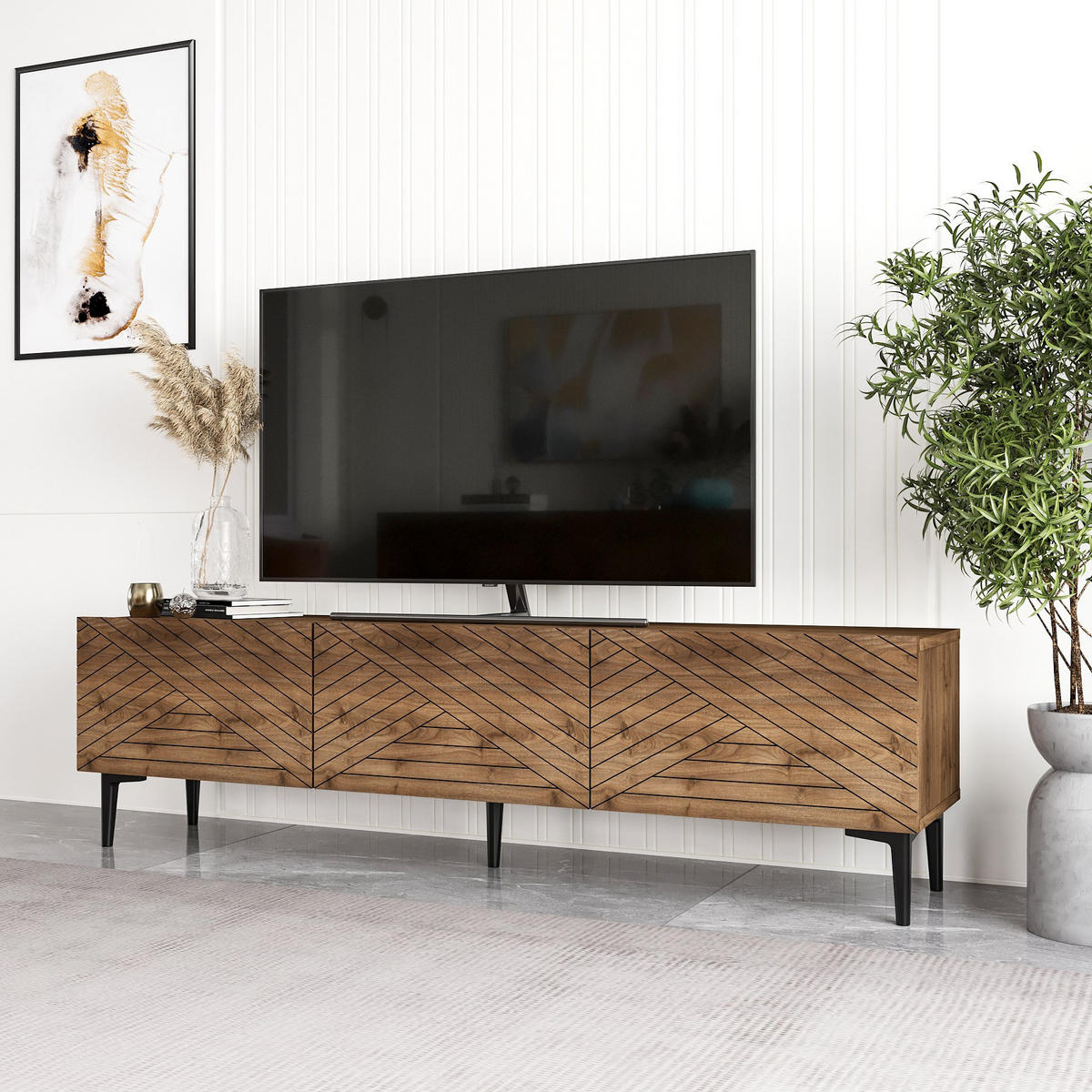 TV-MÖBEL felix Braun - Braun, Holz (31/44/160cm) - Habitat Garten