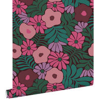 TAPETE Blumen im Matisse-Stil 50 x 900 cm - Pink, Papier (50/900cm) - ESTAhome