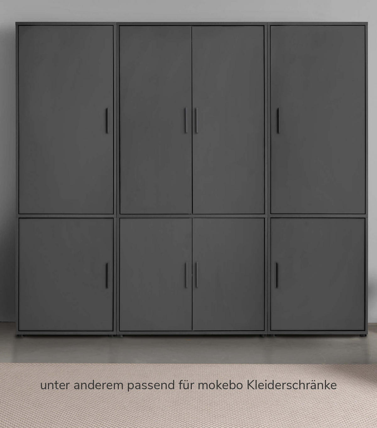 MÖBELGRIFF Der Griffige - Anthrazit, Metall (15/2/1cm) - Mokebo