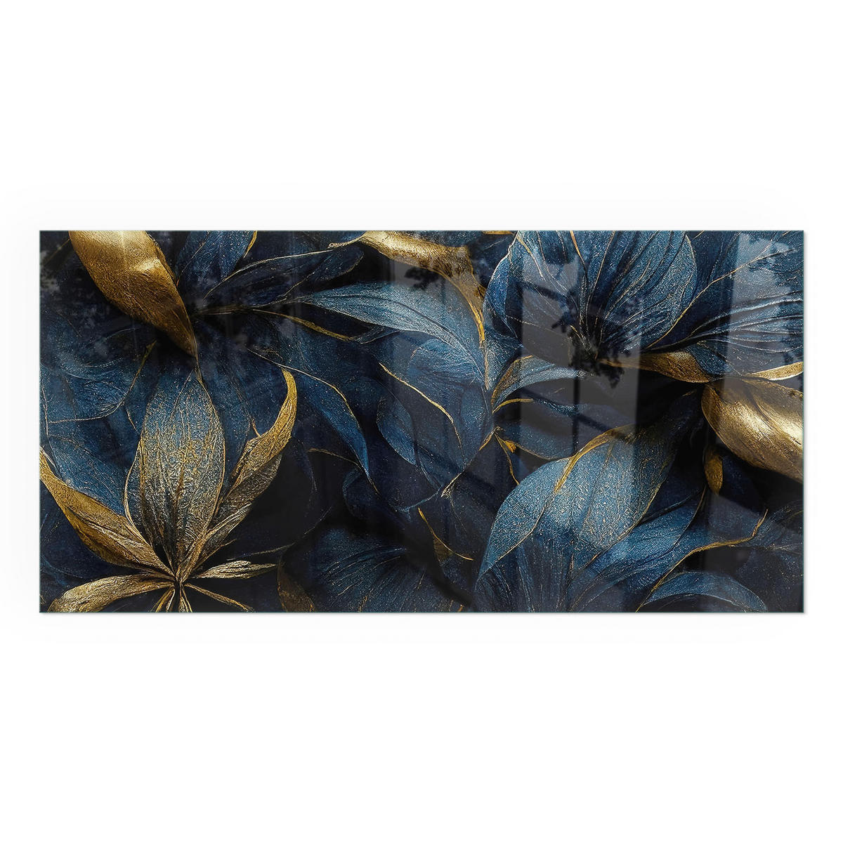 GLASPLATTE für Kamin 140x70 cm - Dunkelblau, Glas (140/70/0.4cm) - TULUP