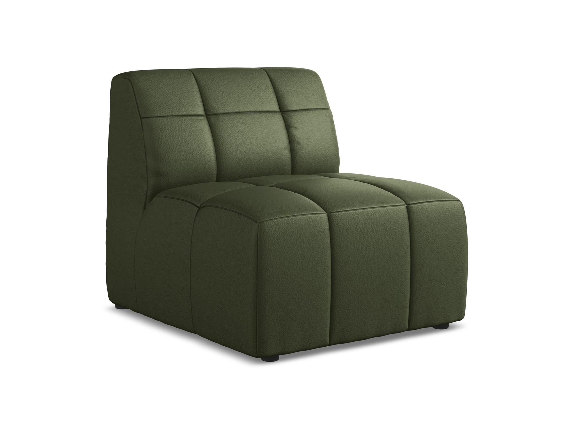 SOFAELEMENT Kunstleder Grün - Schwarz/Grün, Holzwerkstoff/Kunststoff (75/77/90cm) - Makamii