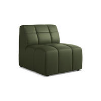 SOFAELEMENT Kunstleder Grün - Schwarz/Grün, Holzwerkstoff/Kunststoff (75/77/90cm) - Makamii