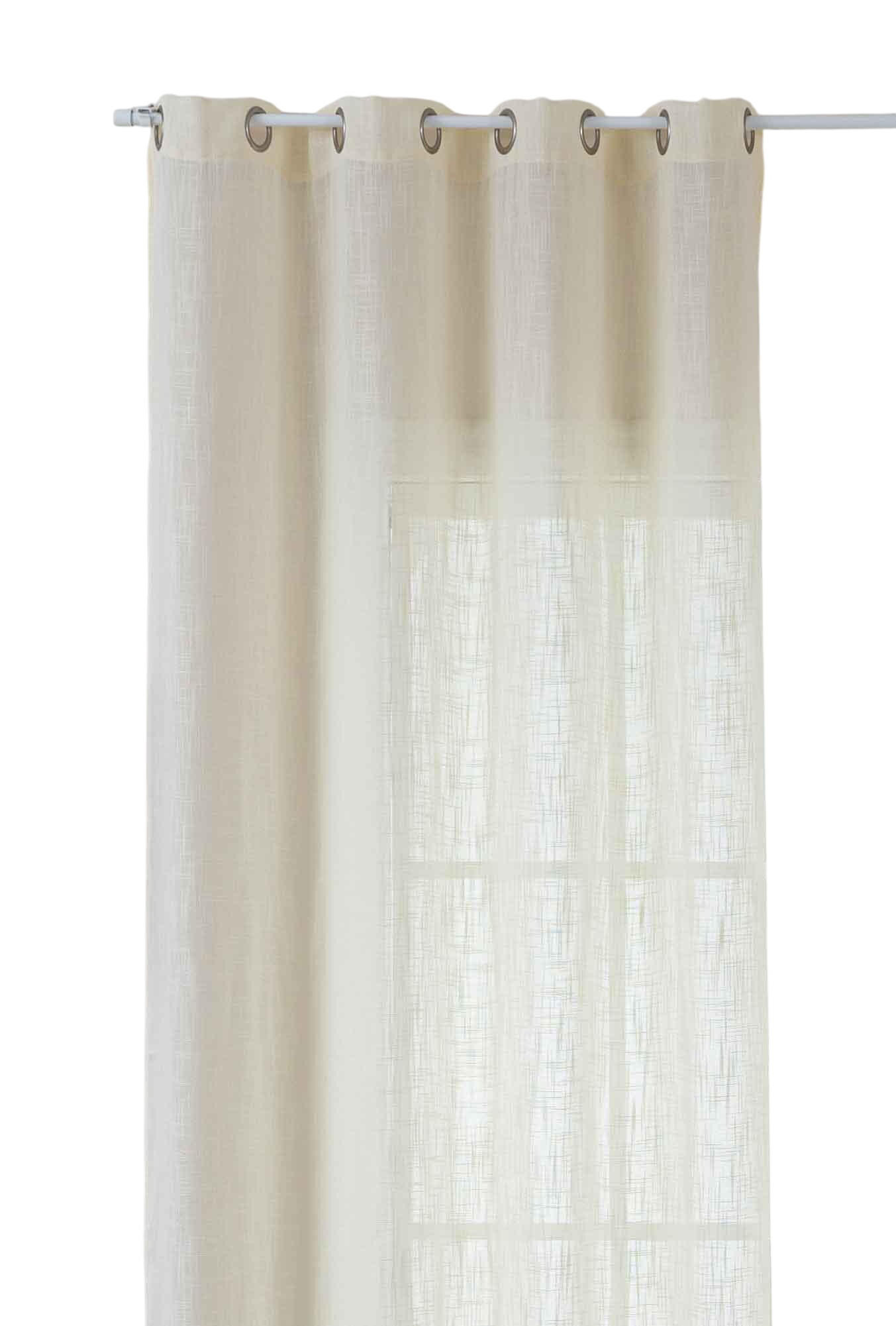 GARDINE SEOUL HxB 245x140 cm Creme - Creme, Textil (140/245cm) - Gardinenbox