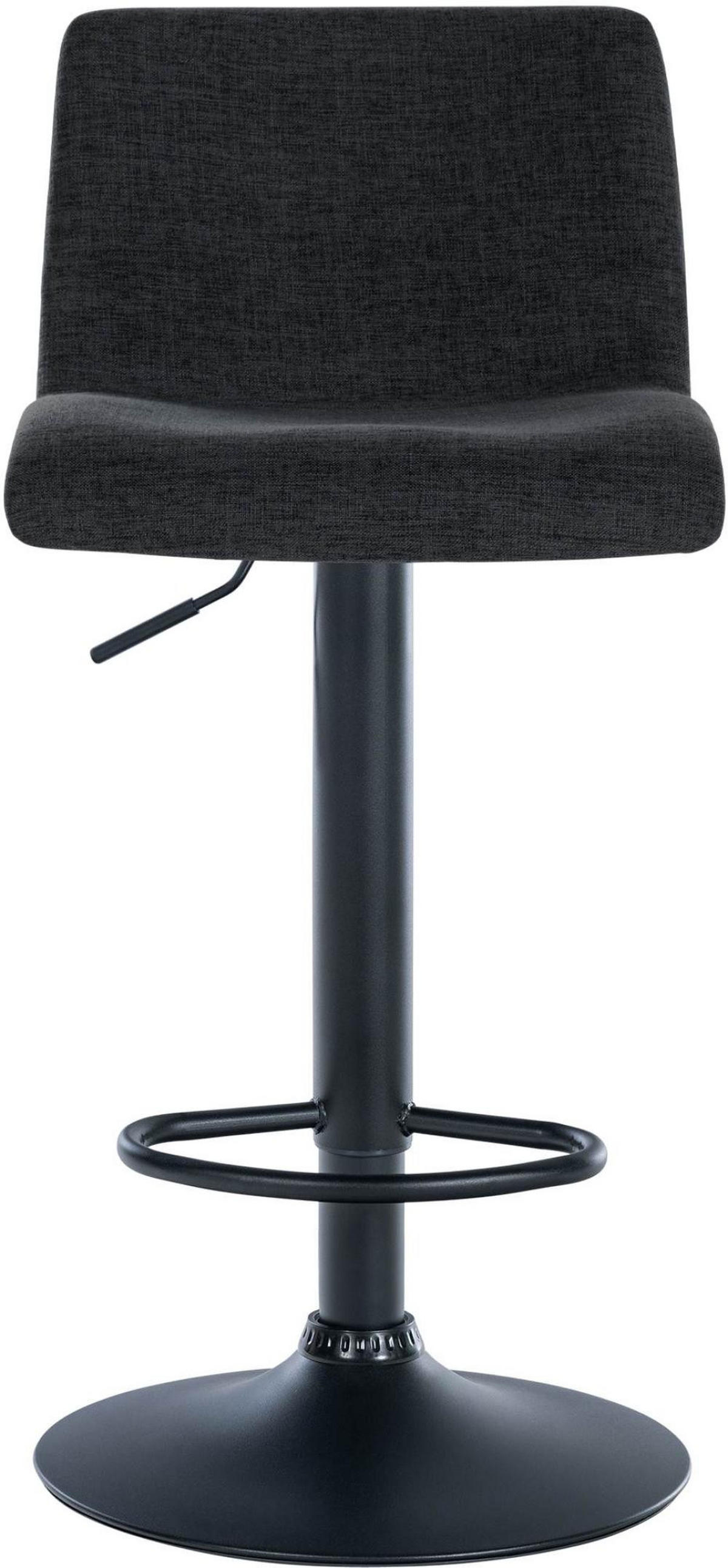 BARHOCKER 2er Set Stoff schwarz - Schwarz, Textil/Metall (39/84/36cm) - CLP