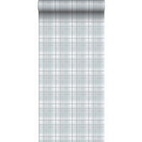 TAPETE Karomuster 53 cm x 10.05 m - Blau, Papier (53/1000cm) - Sanders & Sanders