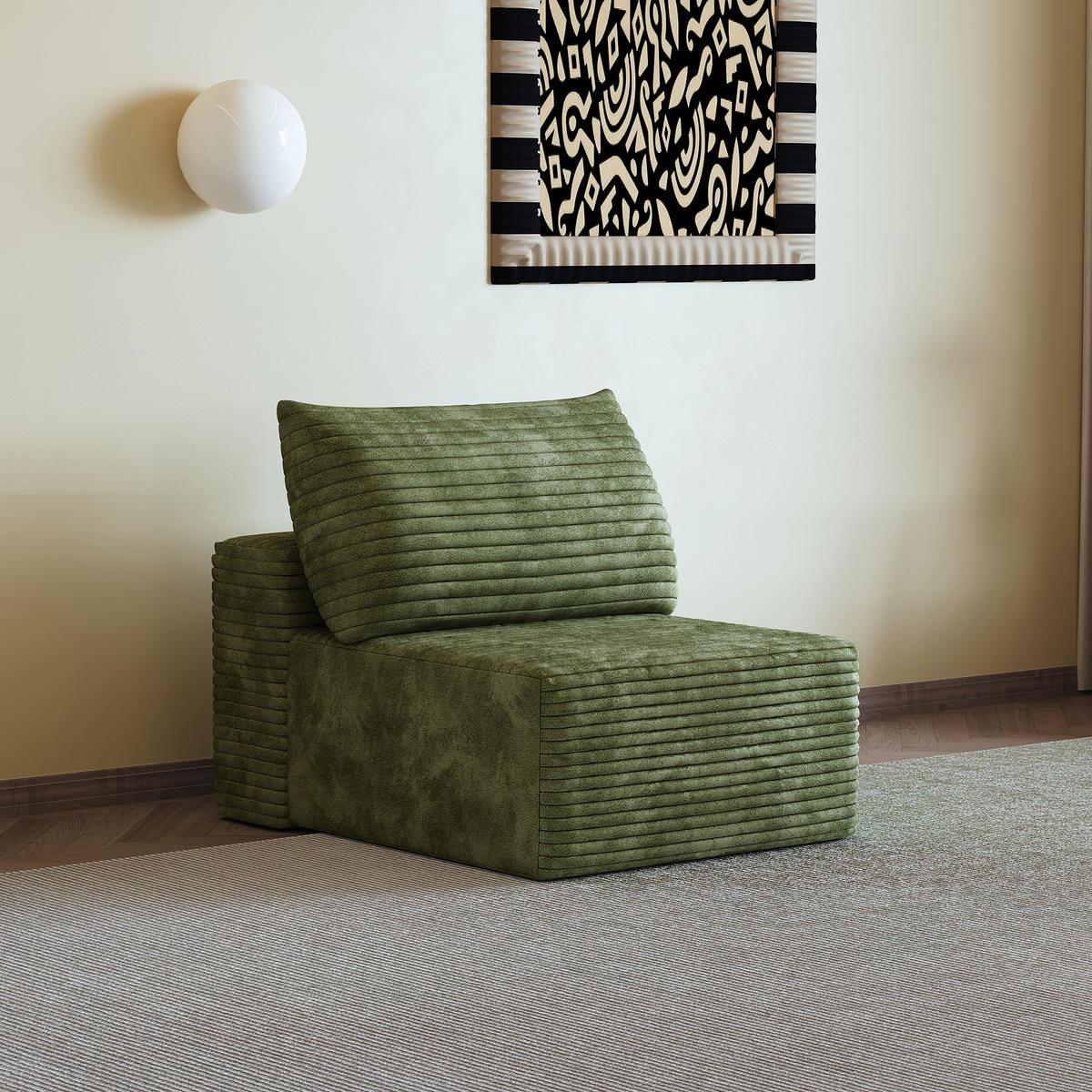 SOFAELEMENT DE-34721 Modulares 1‑Sitzer‑Element Grün - Grün, Textil (95/83/70cm) - ComfortXL