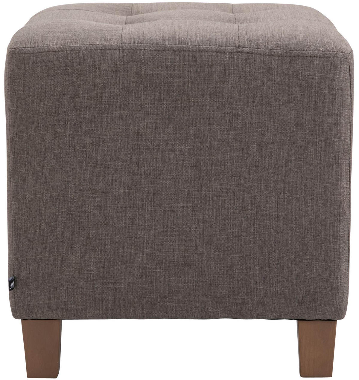 SITZWÜRFEL eckig 45/45/46 cm Stoff taupe - Taupe/Naturfarben, Holz/Textil (45/46/45cm) - CLP
