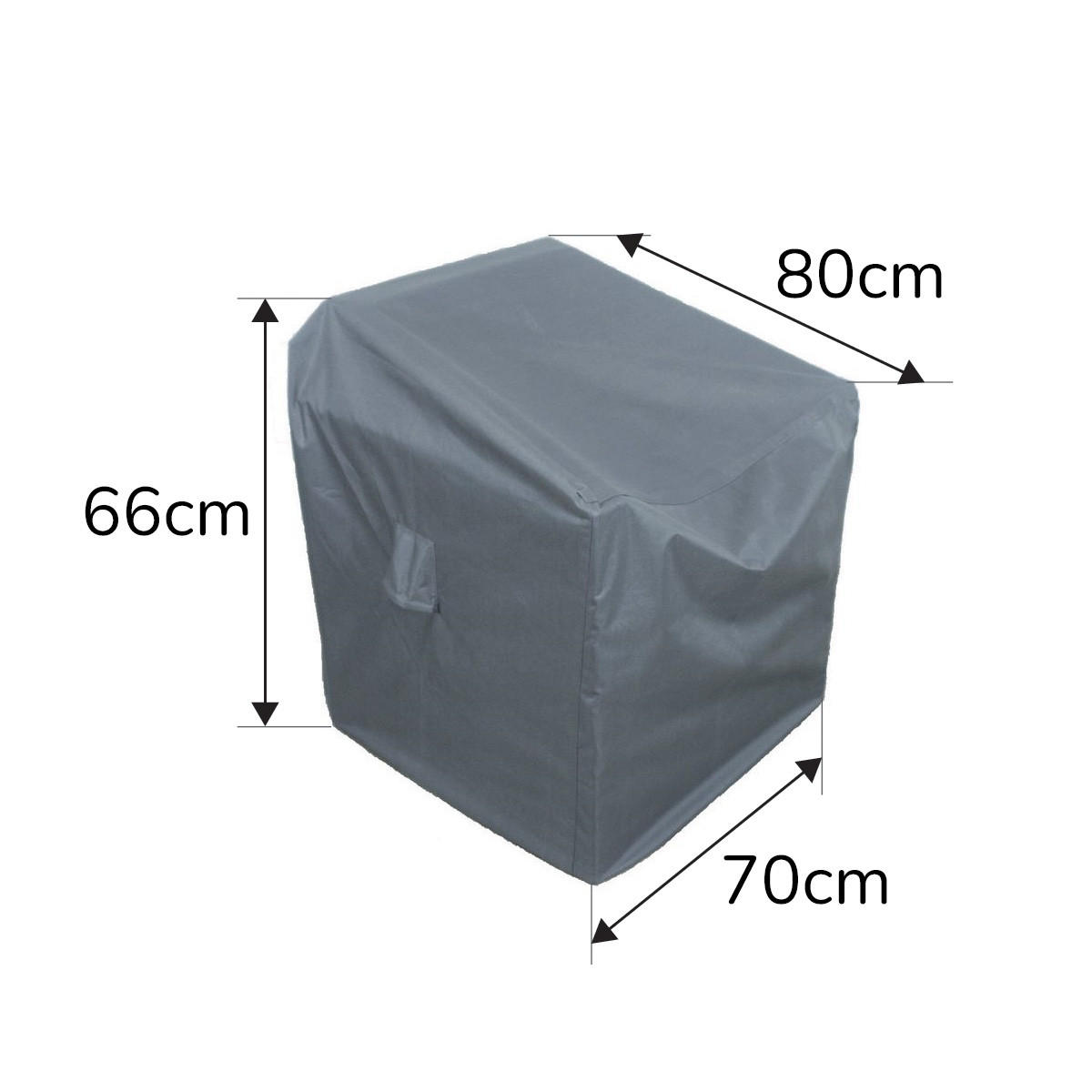 SCHUTZHÜLLE Abdeckung Garten-Lounge-Sessel B 80 x T 70 x H 66cm - Grau, Textil (70/66/80cm) - Supellex