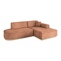 ECKSOFA Ottomane Rechts IREA-L1 - 234x171x83 cm Koralle - Koralle, Holzwerkstoff/Textil (171/234cm) - ALTDECOR