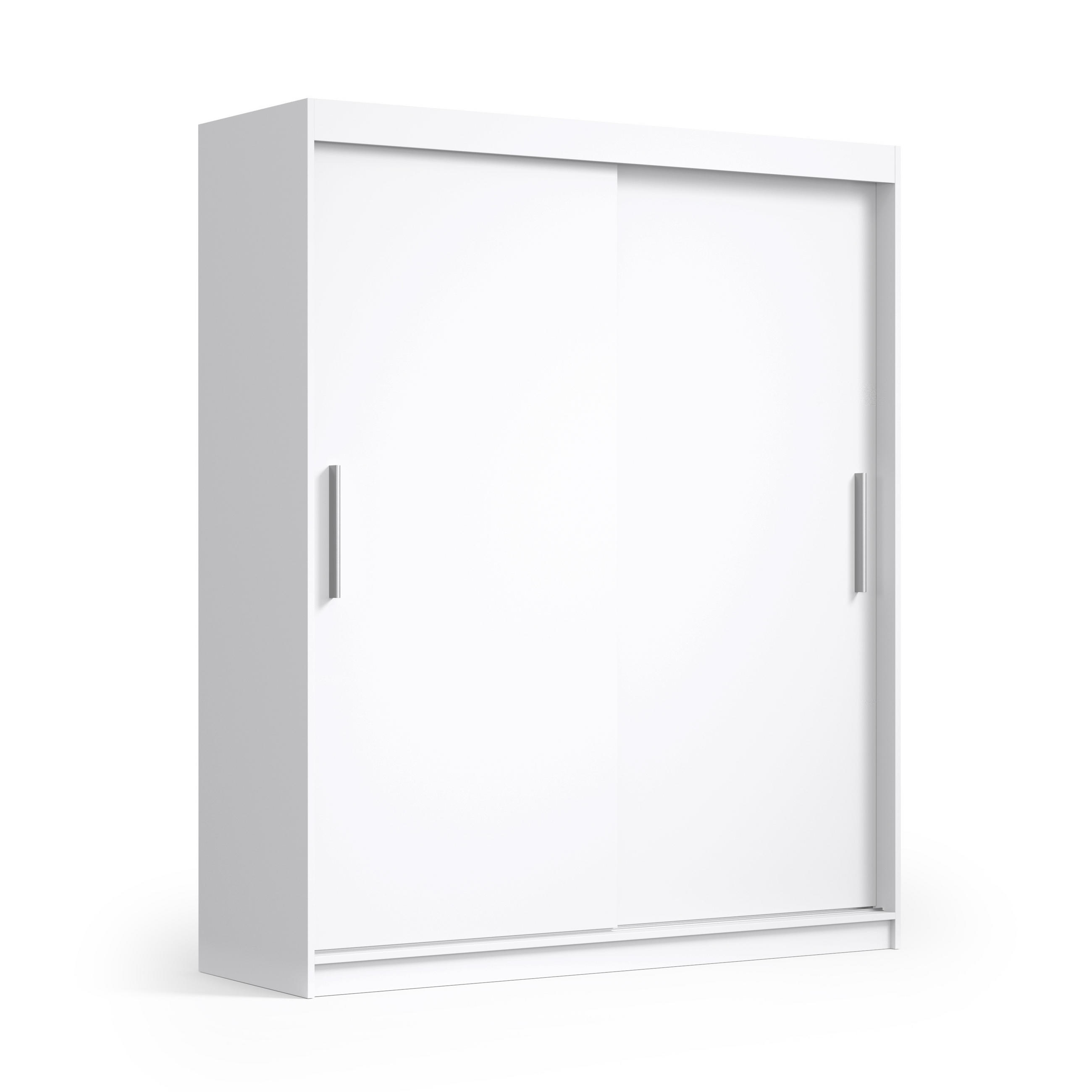 SCHWEBETÜRENSCHRANK VIVA 180/215,5/59cm 2-türig Weiß - Weiß, Holzwerkstoff (180/215.5/59cm) - MASSENO