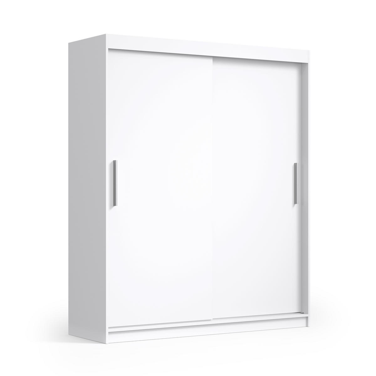 SCHWEBETÜRENSCHRANK VIVA 180/215,5/59cm 2-türig Weiß - Weiß, Holzwerkstoff (180/215.5/59cm) - MASSENO