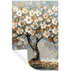 WANDTATTOO Baum - Blumen - Weiß - Natur - Kunst 40x60 cm - Weiß, Kunststoff (40/60/0.1cm) - MuchoWow