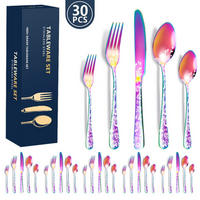 BESTECKSET 30-teilig Edelstahl - Multicolor, Metall - Authentics