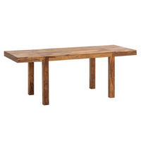 ESSZIMMERTISCH – Massivholz Braun 120–200 cm rechteckig verlängerbar - Sheeshamfarben/Braun, Holz (80/120/76cm) - KADIMA DESIGN